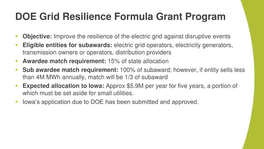 doe grid resilience formula grant program