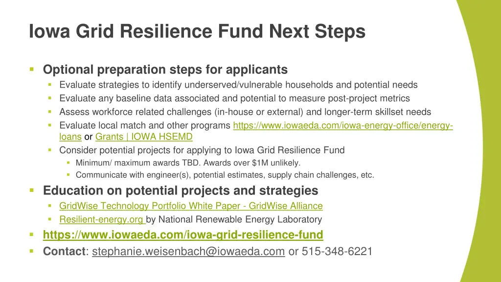 iowa grid resilience fund next steps 1