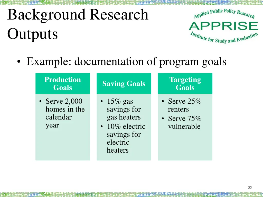 background research outputs 1