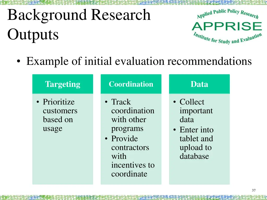 background research outputs 2