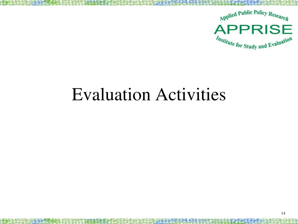 evaluation activities