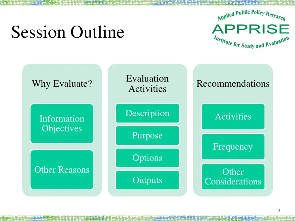 session outline