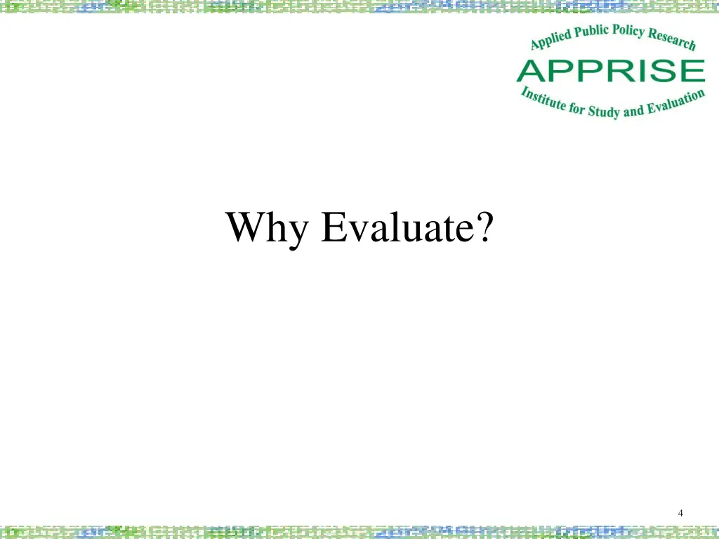 why evaluate