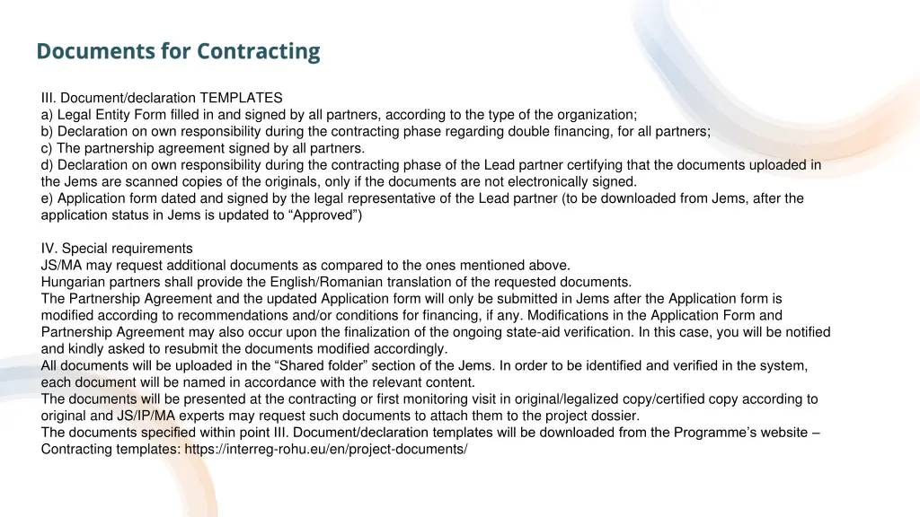 iii document declaration templates a legal entity
