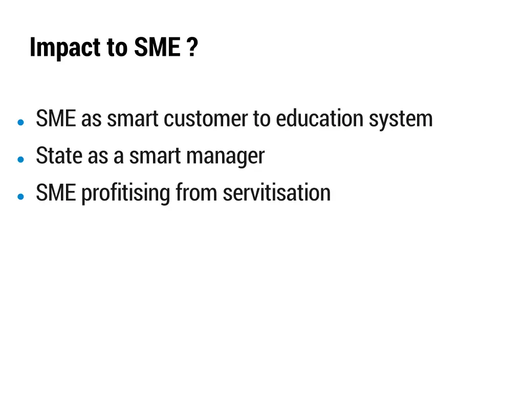 impact to sme