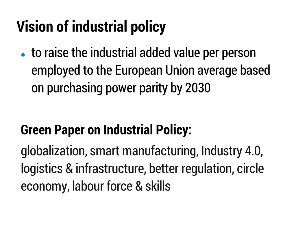 vision of industrial policy