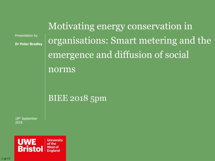 motivating energy conservation in organisations
