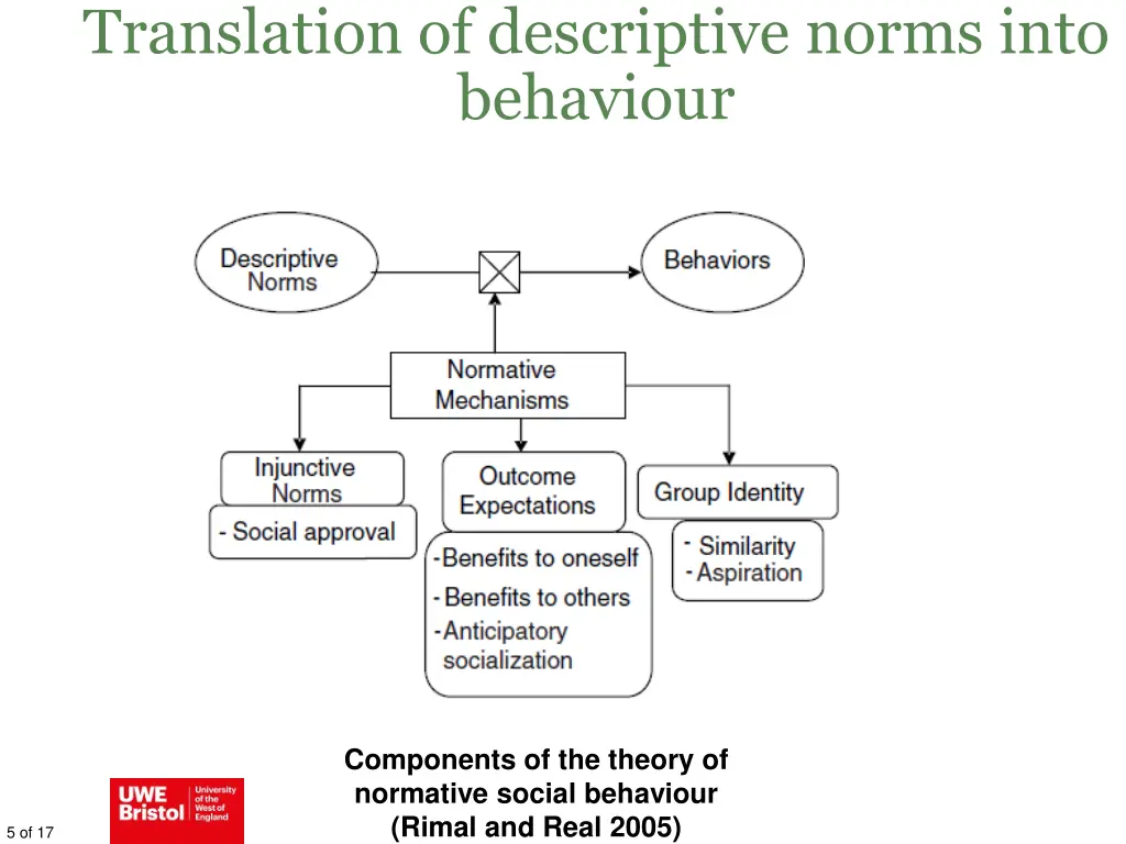 translation of descriptive norms into behaviour