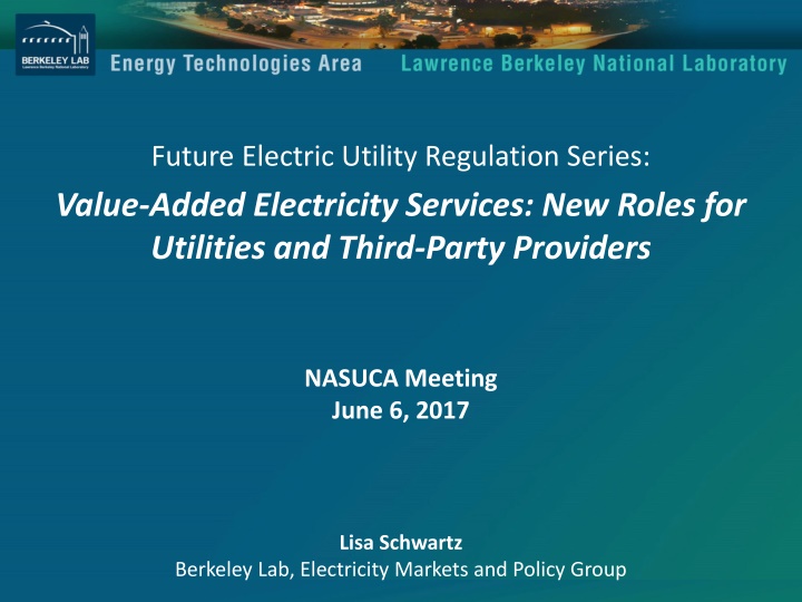 future electric utility regulation series value