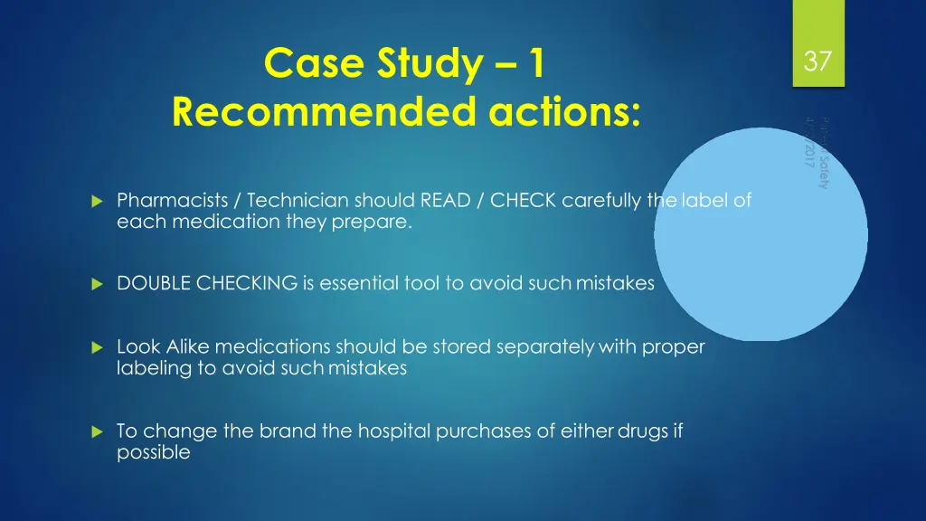 case study 1 recommended actions