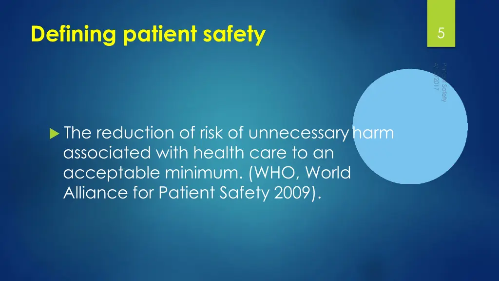 defining patient safety