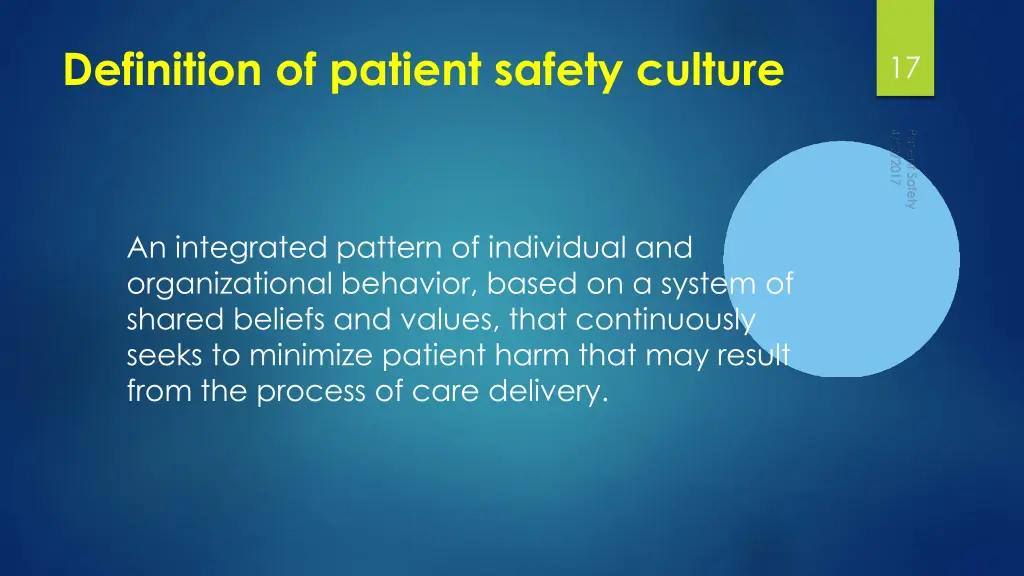 definition of patient safety culture