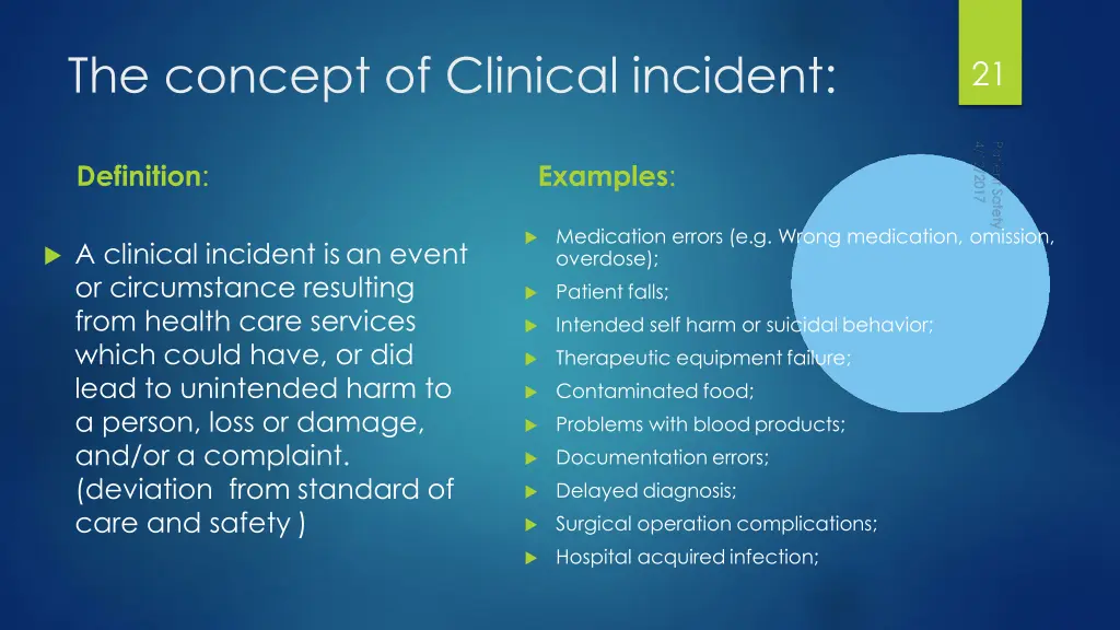 the concept of clinical incident