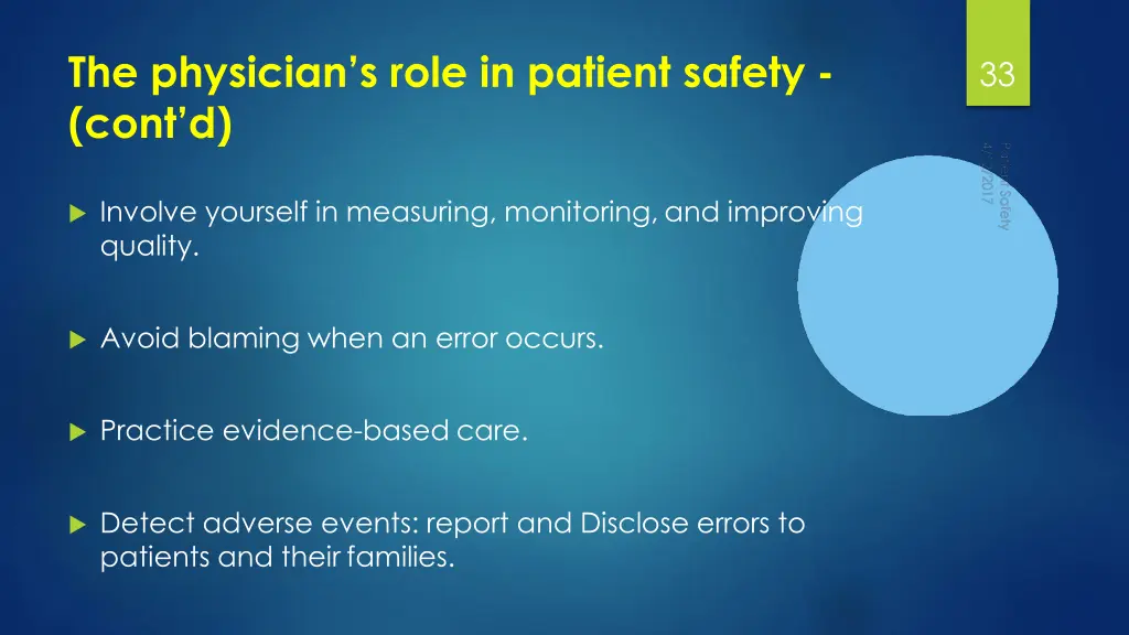 the physician s role in patient safety cont d