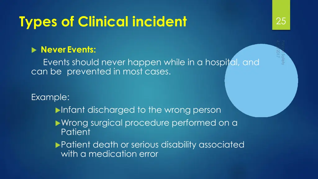 types of clinical incident 3