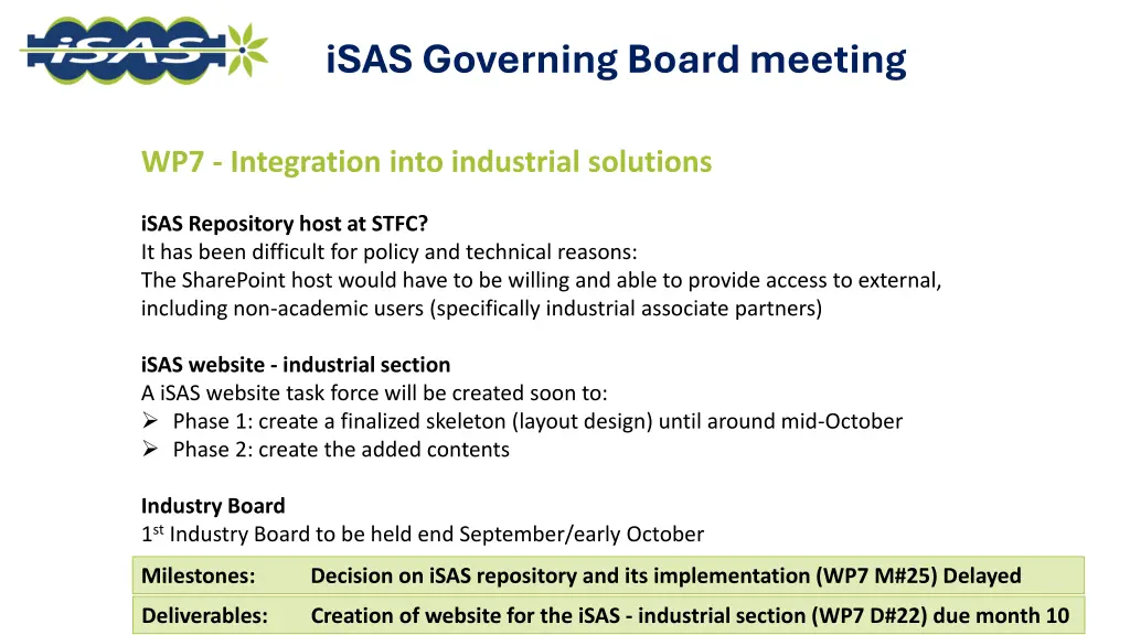 isas governing board meeting 10