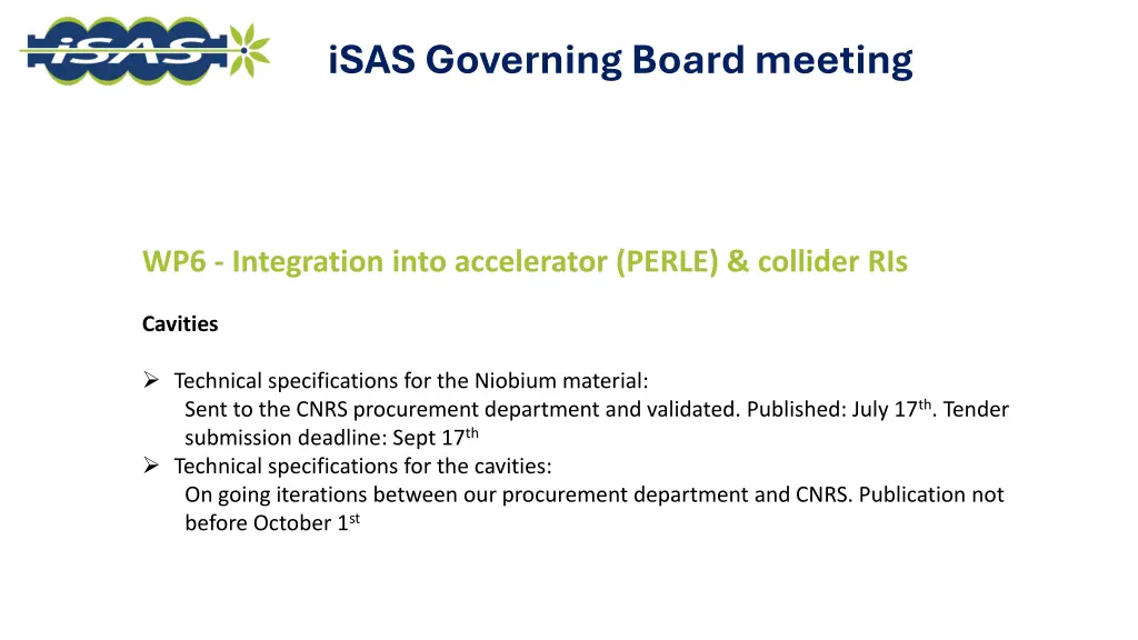 isas governing board meeting 9