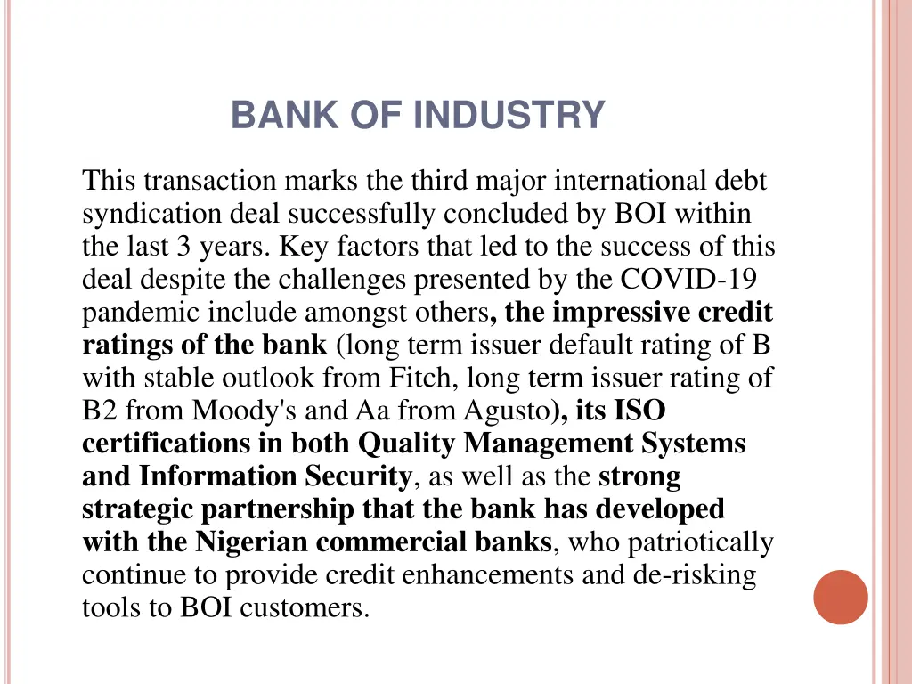 bank of industry