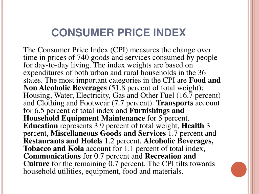consumer price index