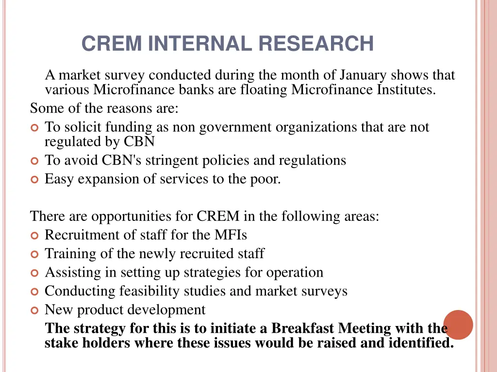 crem internal research