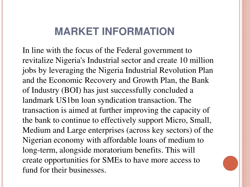 market information