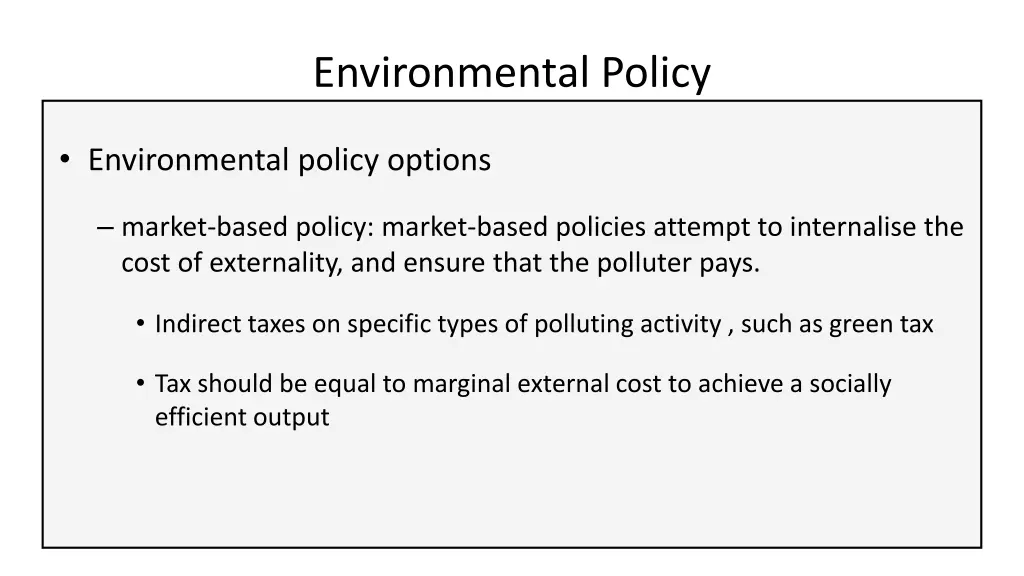 environmental policy 1