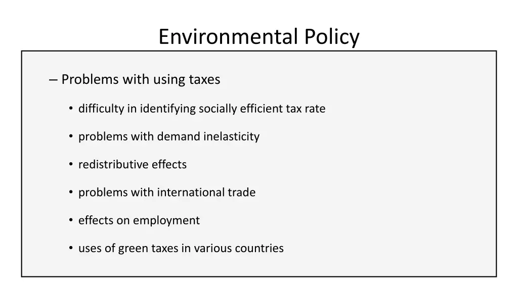 environmental policy 2