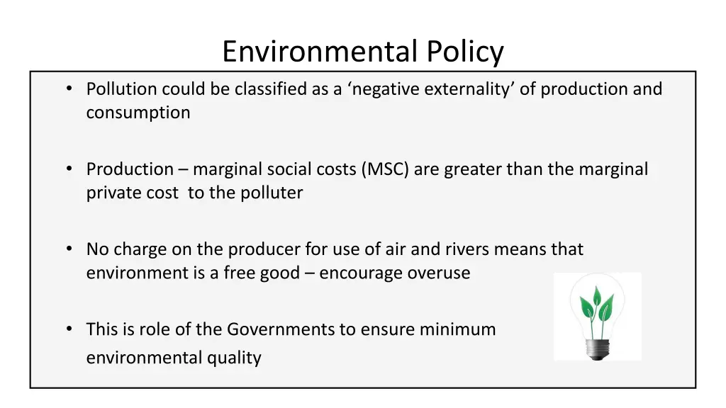 environmental policy