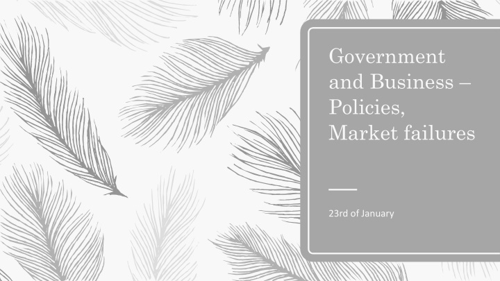 government and business policies market failures