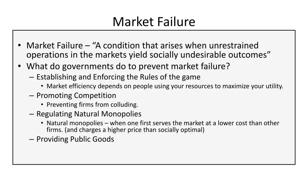 market failure