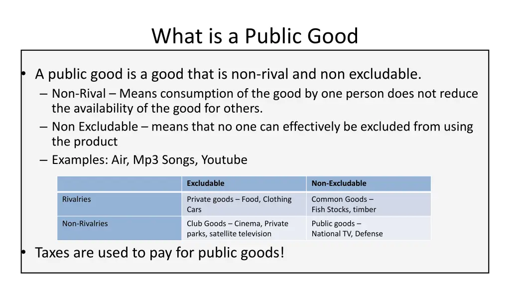 what is a public good