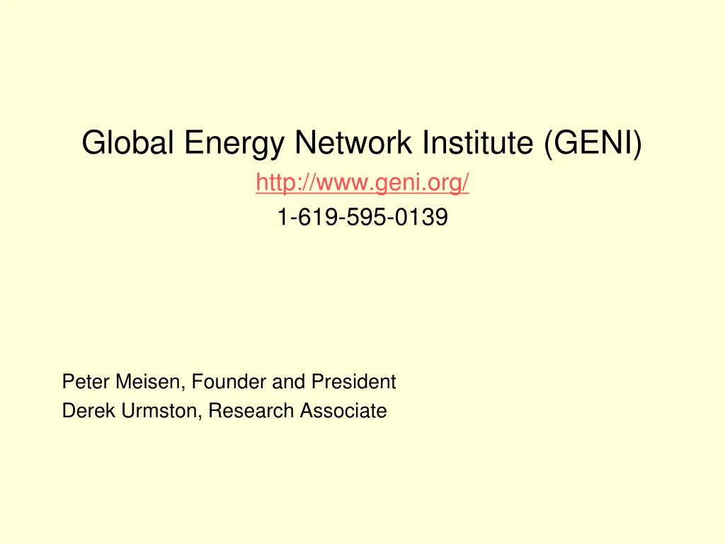 global energy network institute geni http