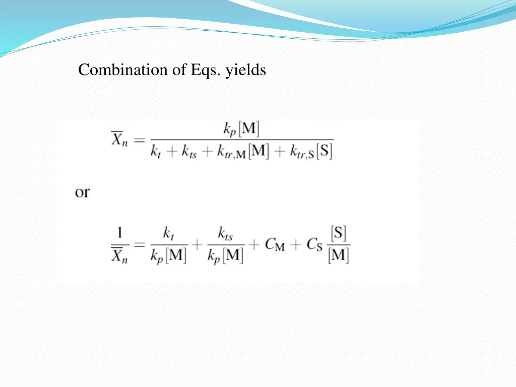 combination of eqs yields