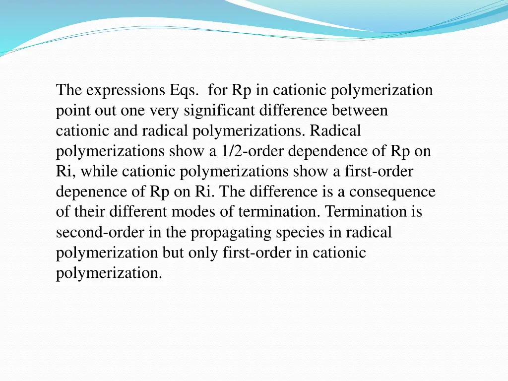 the expressions eqs for rp in cationic