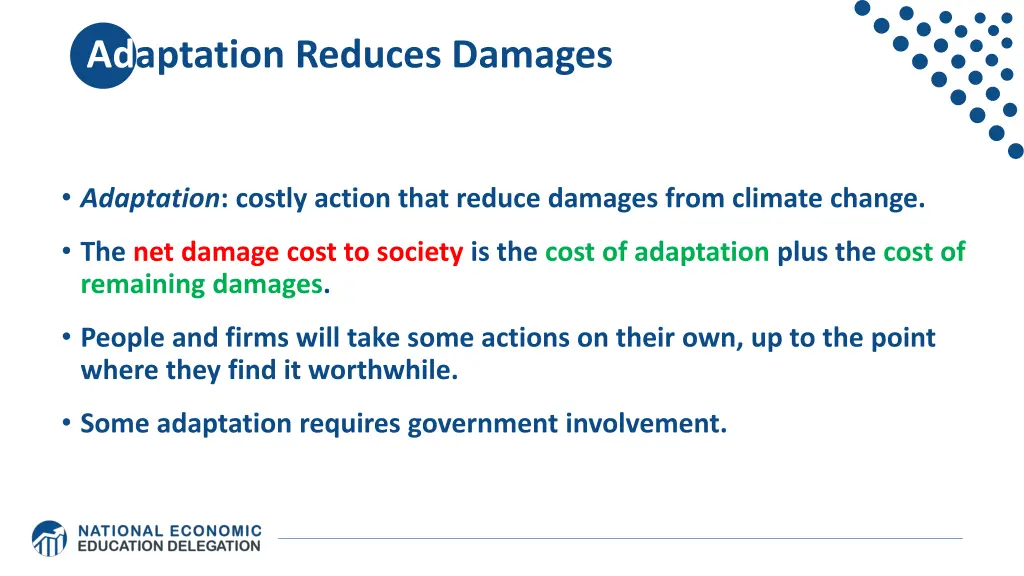 adaptation reduces damages