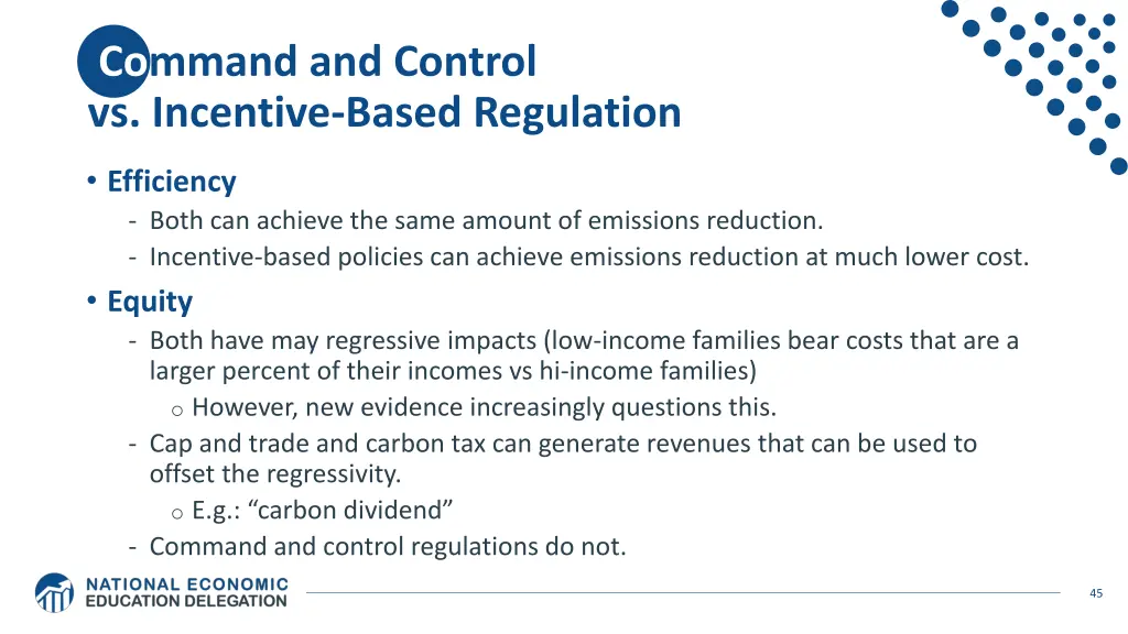 command and control vs incentive based regulation