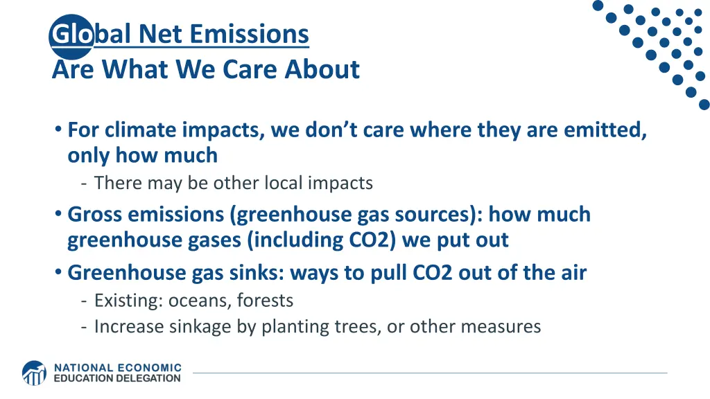 global net emissions are what we care about
