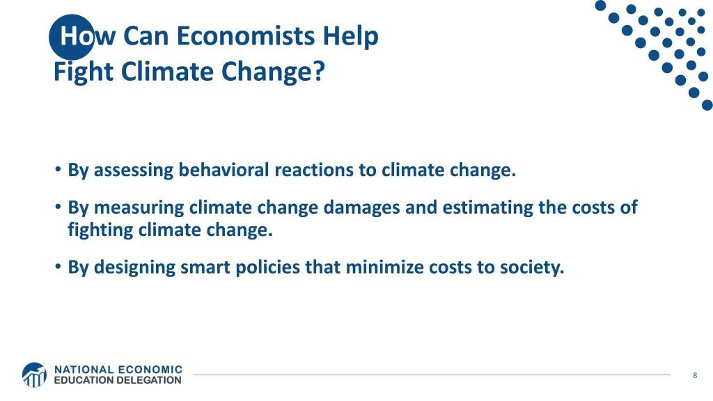 how can economists help fight climate change