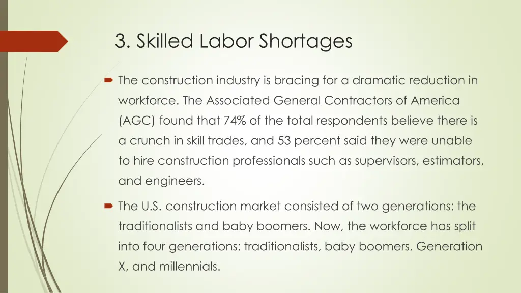3 skilled labor shortages