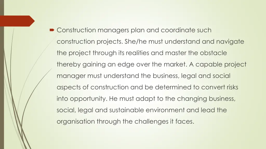 construction managers plan and coordinate such