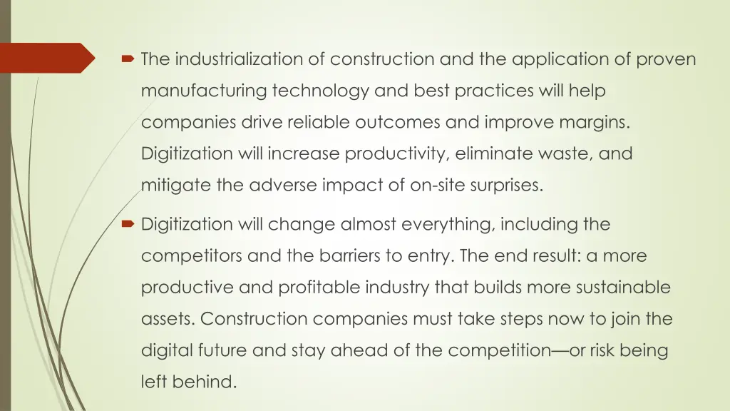 the industrialization of construction