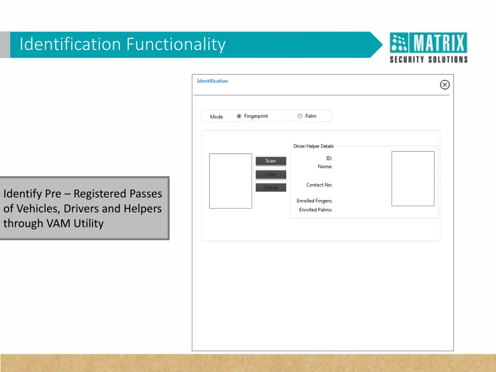 vehicle profile vehicle profile identification