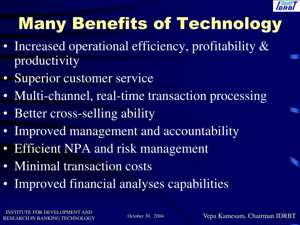 many benefits of technology increased operational