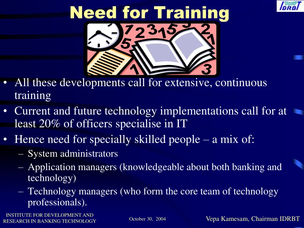 need for training