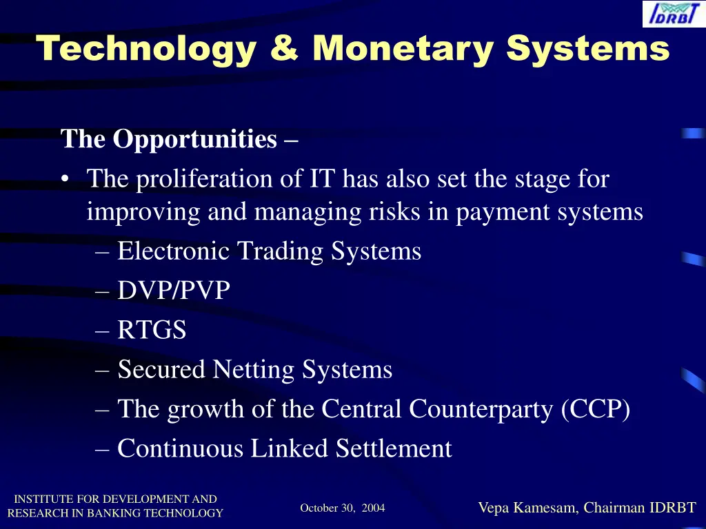 technology monetary systems 1