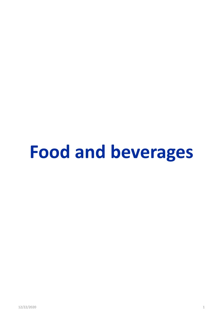 food and beverages