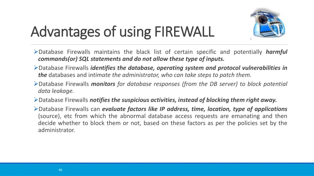 advantages of using firewall advantages of using