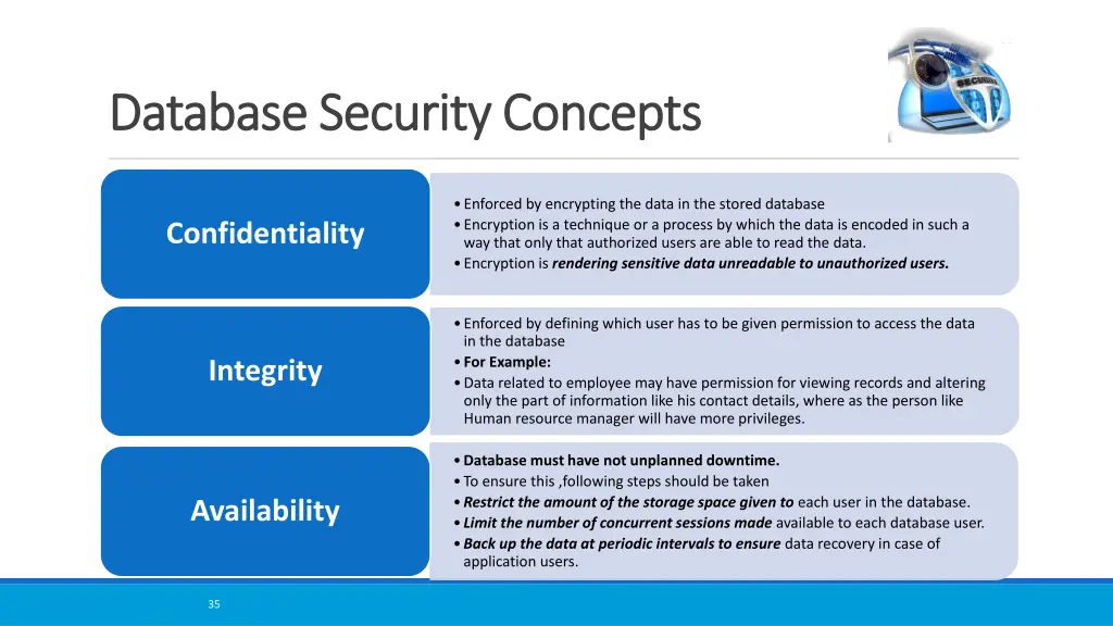 database security concepts database security