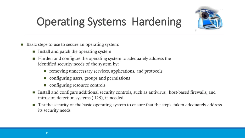 operating systems hardening operating systems