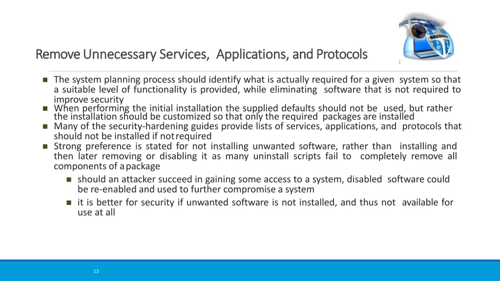 remove remove unnecessary unnecessary services